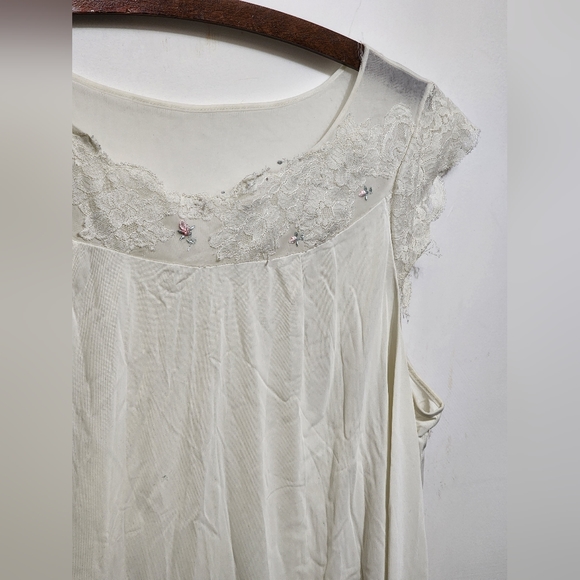 VINTAGE ROSES AND LACE SLIP BABYDOLLCORE DRESS - Picture 11 of 13
